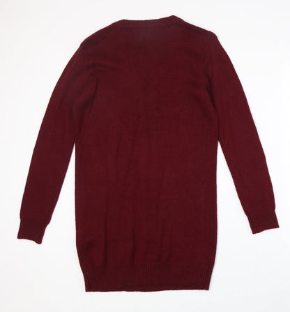Womens UK Size S FOREVER 21 Red Pullover Jumper