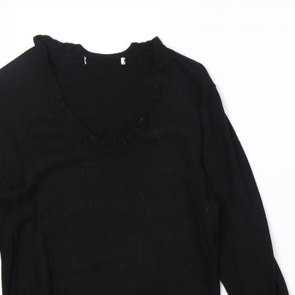 Womens UK Size M Preworn Black Pullover Jumper