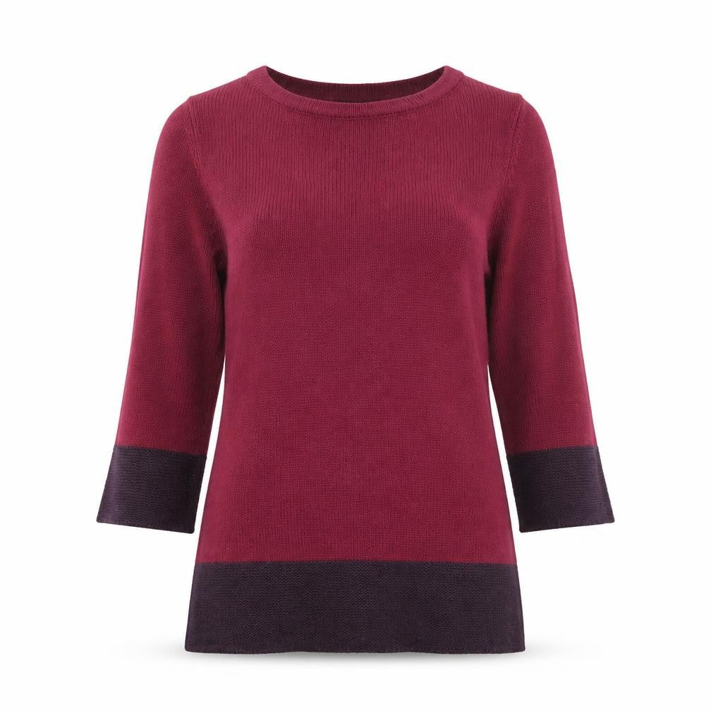 H&M Womens Pink Round Neck Geometric Acrylic Pullover Jumper Size S