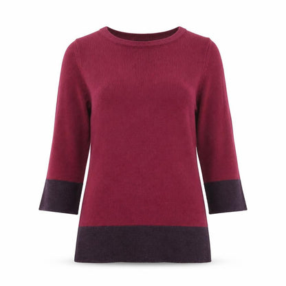 H&M Womens Pink Round Neck Geometric Acrylic Pullover Jumper Size S