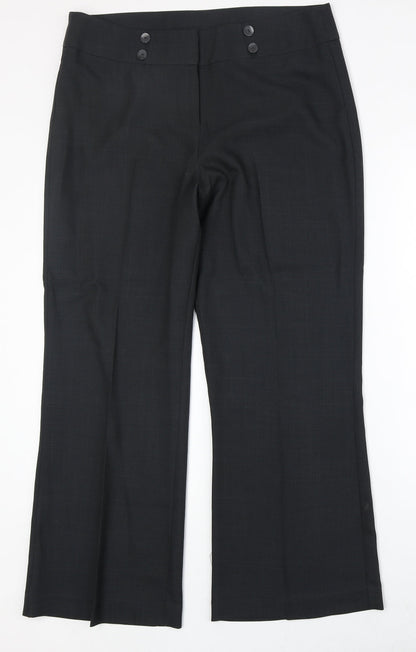 Autonomy Womens Grey Polyester Dress Pants Trousers Size 14 Regular Zip