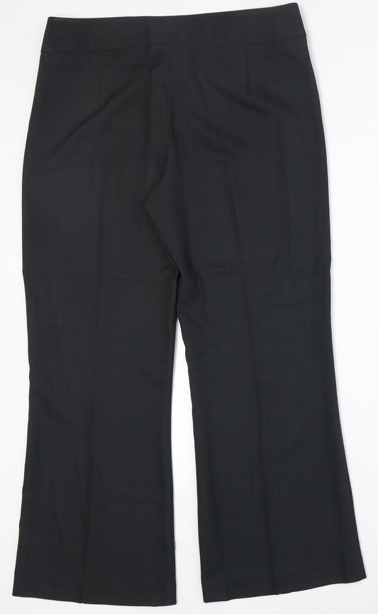 Autonomy Womens Grey Polyester Dress Pants Trousers Size 14 Regular Zip