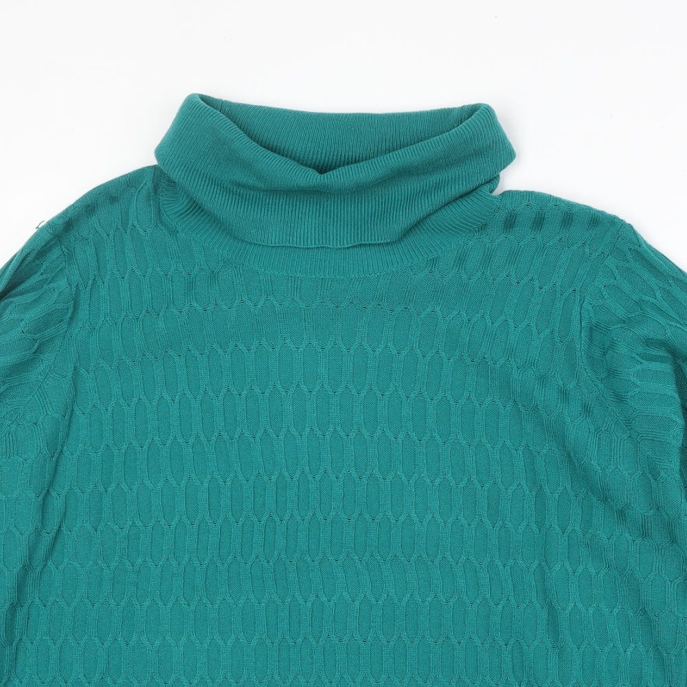 Womens UK Size L EWM Green Pullover Jumper