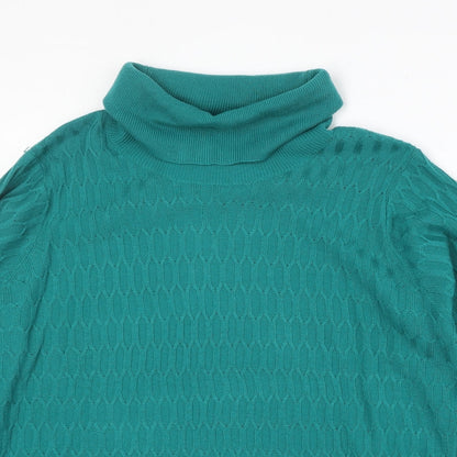 Womens UK Size L EWM Green Pullover Jumper