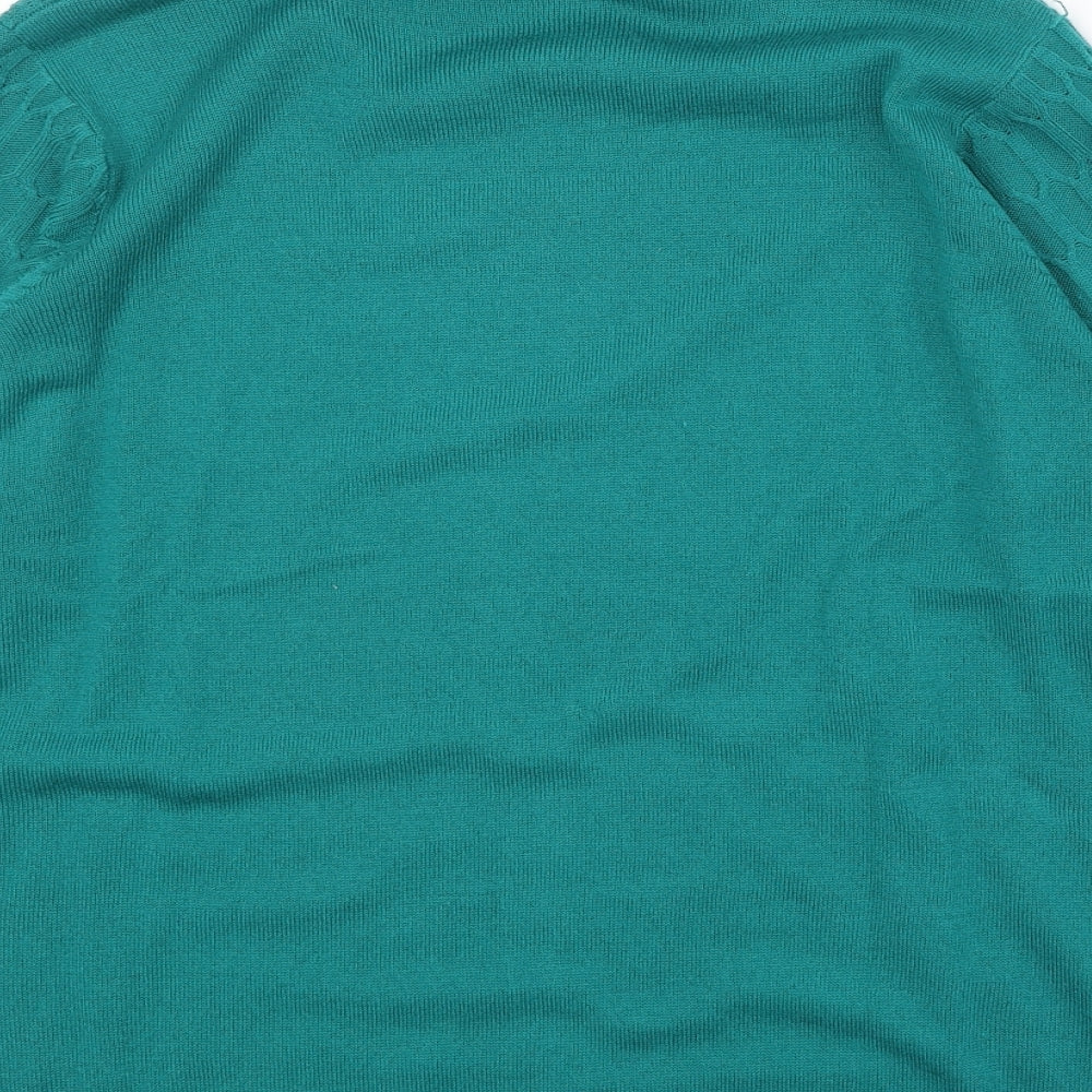 Womens UK Size L EWM Green Pullover Jumper