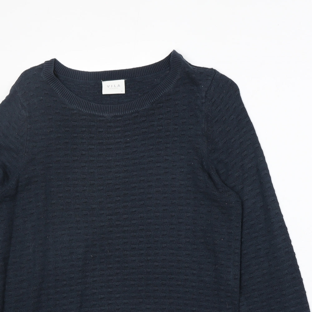 Womens UK Size M VILA Blue Pullover Jumper