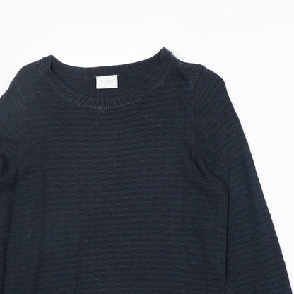 Womens UK Size M VILA Blue Pullover Jumper