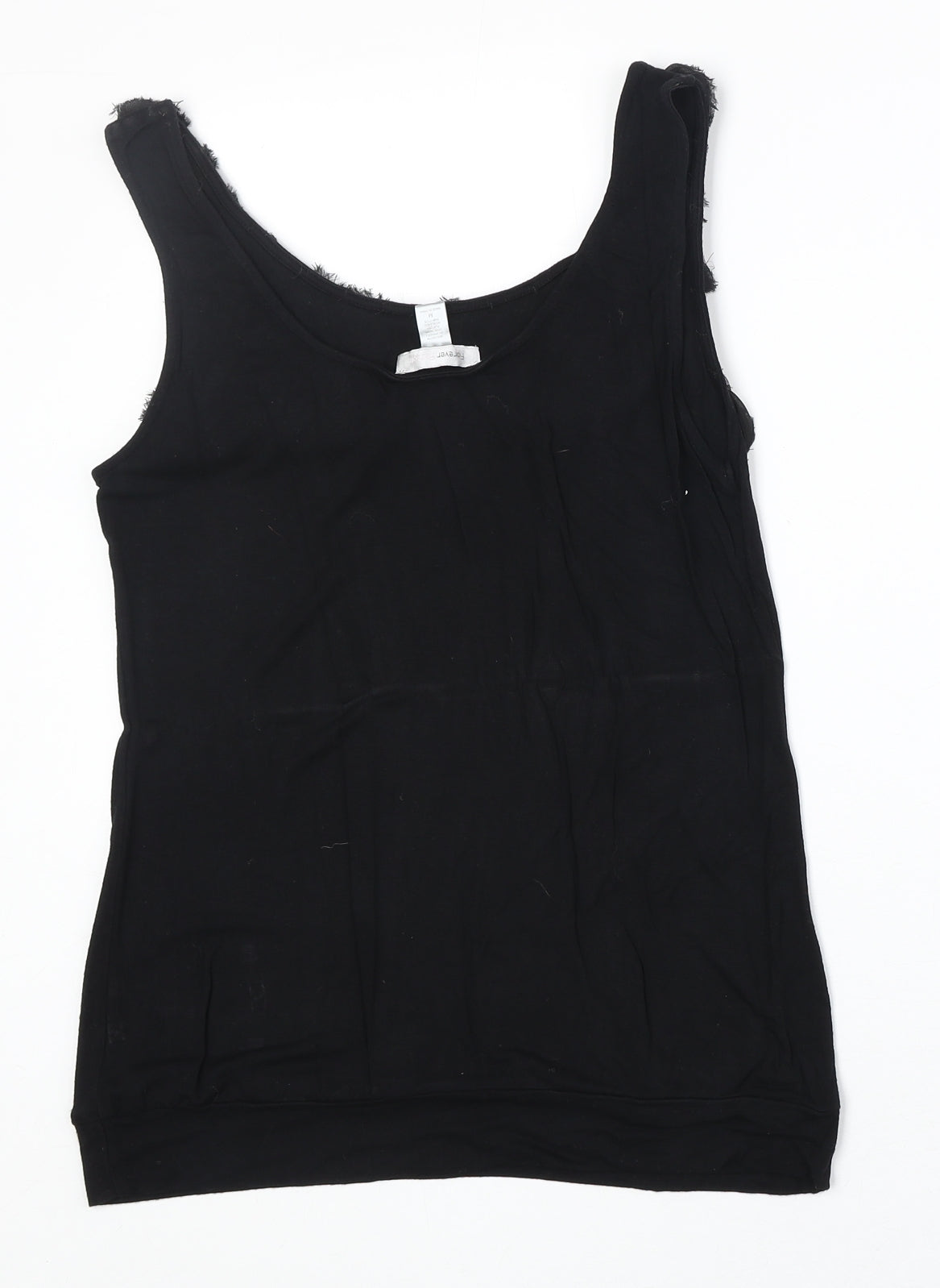 Forever Fashion Womens Black Viscose Basic Tank Size M Round Neck