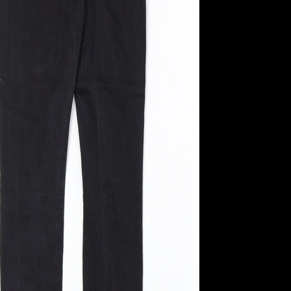 Topshop Womens Black Cotton Skinny Jeans Size 28 in Regular Zip