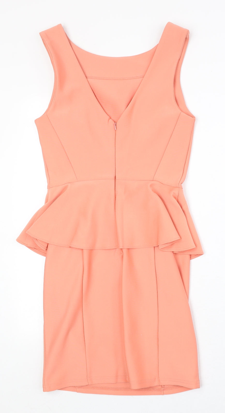 Topshop Womens Pink Polyester A-Line Size 10 Round Neck Zip