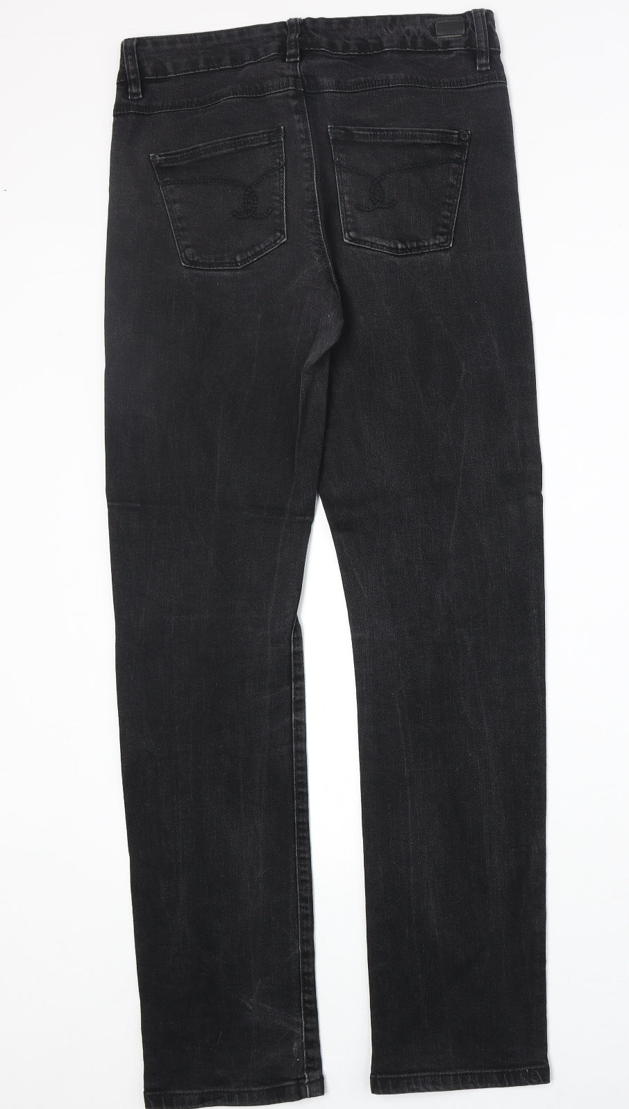 CLD Womens Black Cotton Straight Jeans Size 28 in Regular Zip