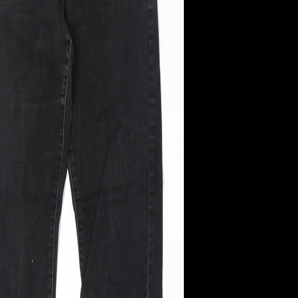 CLD Womens Black Cotton Straight Jeans Size 28 in Regular Zip