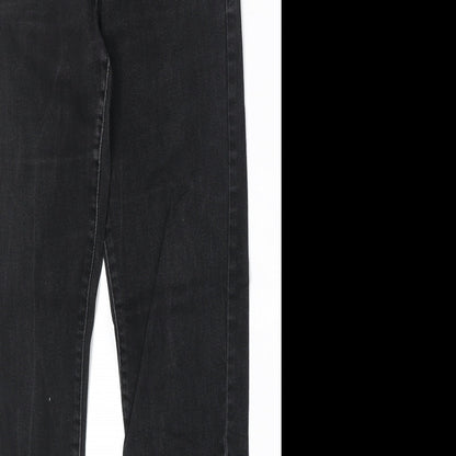 CLD Womens Black Cotton Straight Jeans Size 28 in Regular Zip