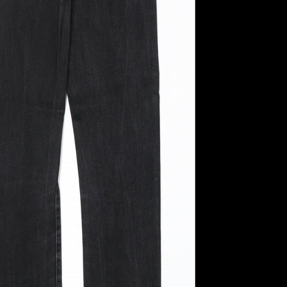 CLD Womens Black Cotton Straight Jeans Size 28 in Regular Zip
