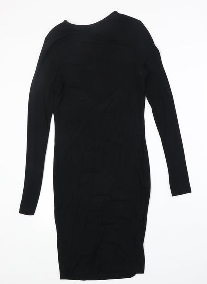 ASOS Womens Black Viscose Bodycon Size 4XL Round Neck Pullover
