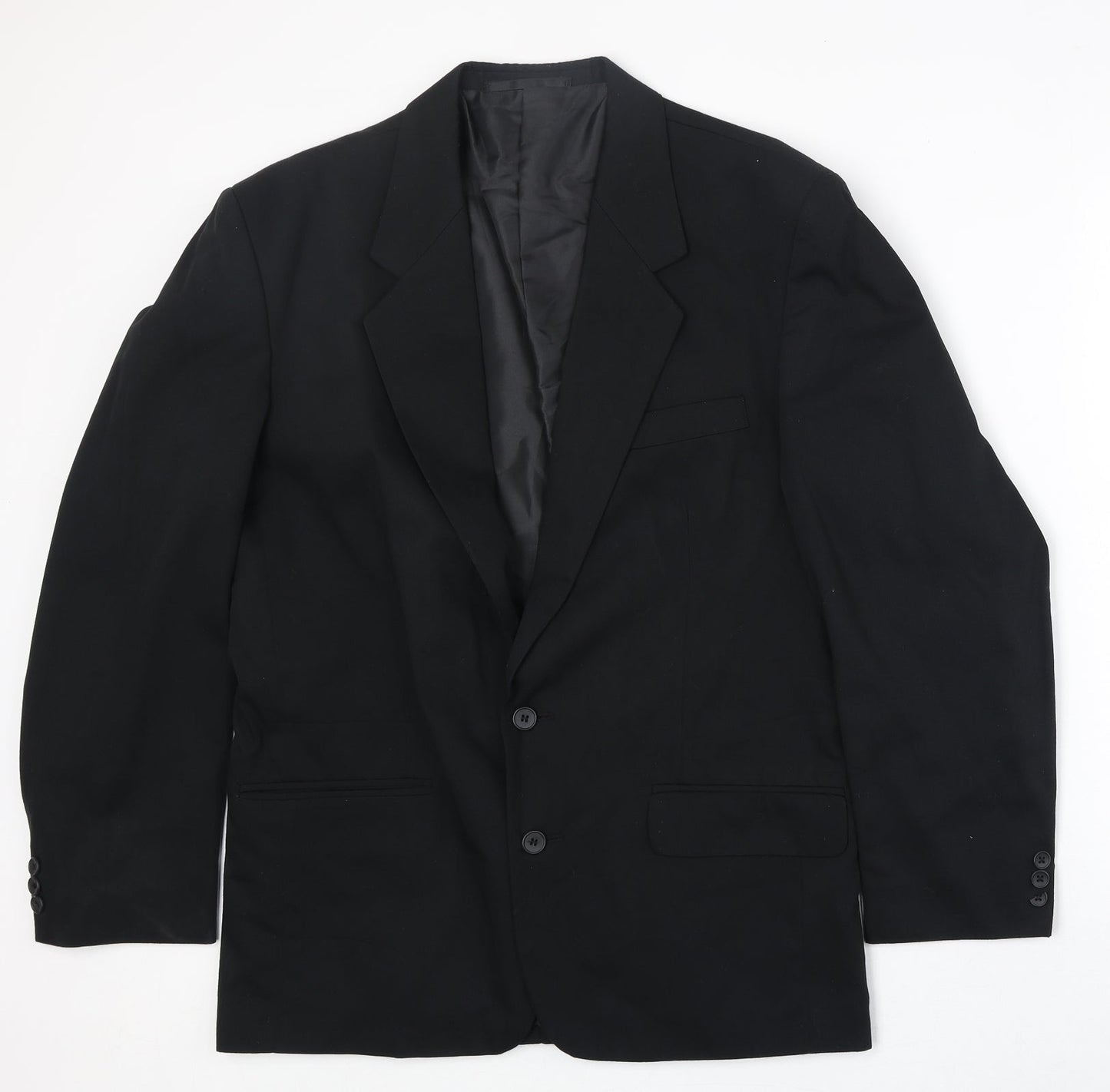 Mens UK Size 38 Classic Regular Black Suit Jacket