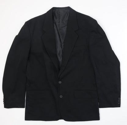 Mens UK Size 38 Classic Regular Black Suit Jacket