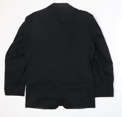 Mens UK Size 38 Classic Regular Black Suit Jacket