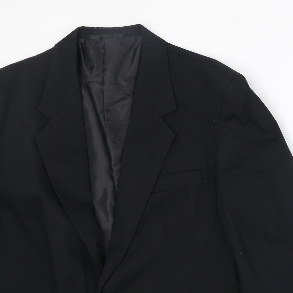 Mens UK Size 38 Classic Regular Black Suit Jacket