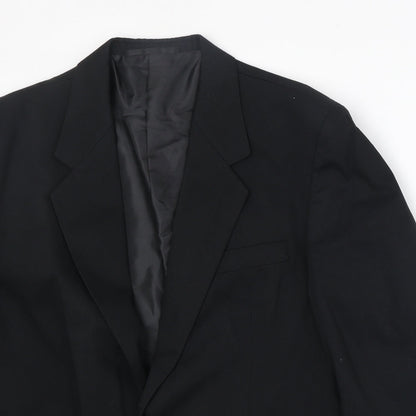 Mens UK Size 38 Classic Regular Black Suit Jacket