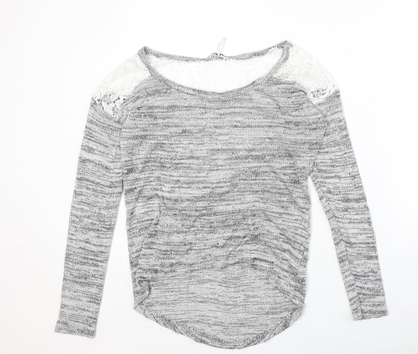 Womens UK Size S Poof Grey Pullover Jumper