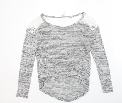 Womens UK Size S Poof Grey Pullover Jumper