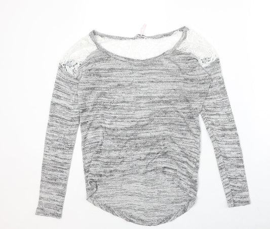 Womens UK Size S Poof Grey Pullover Jumper