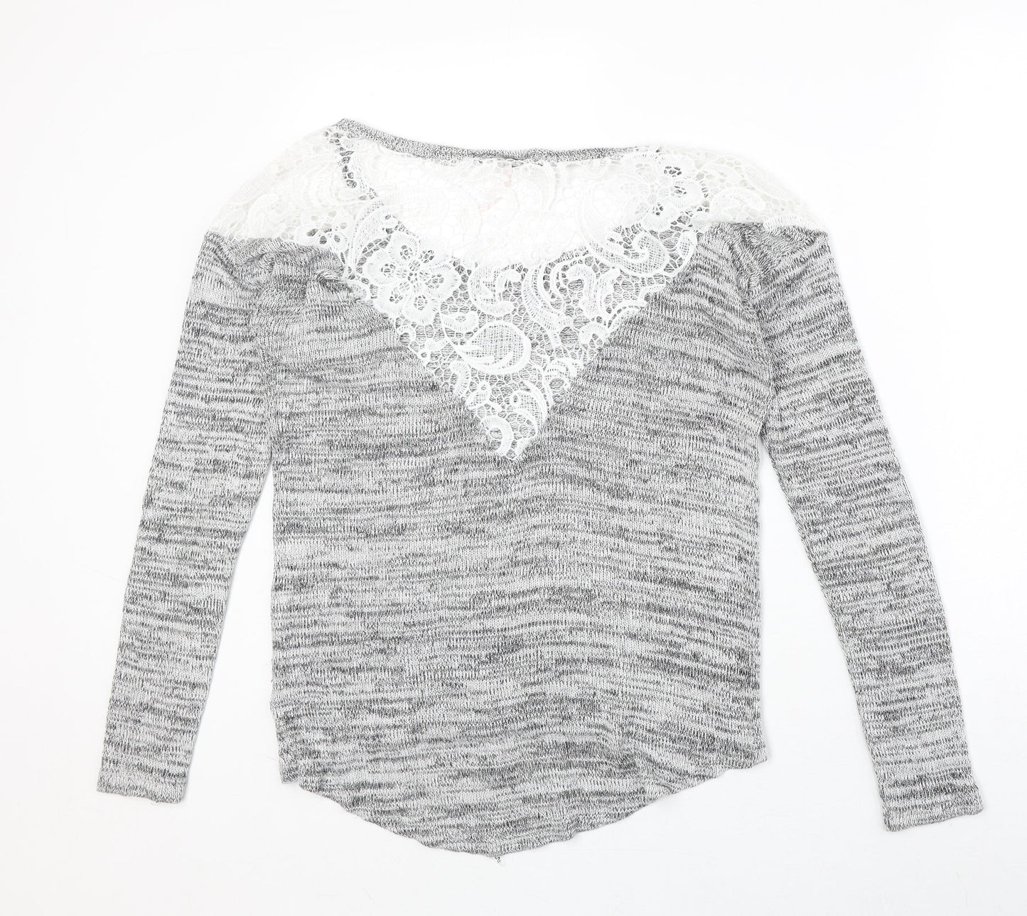 Womens UK Size S Poof Grey Pullover Jumper