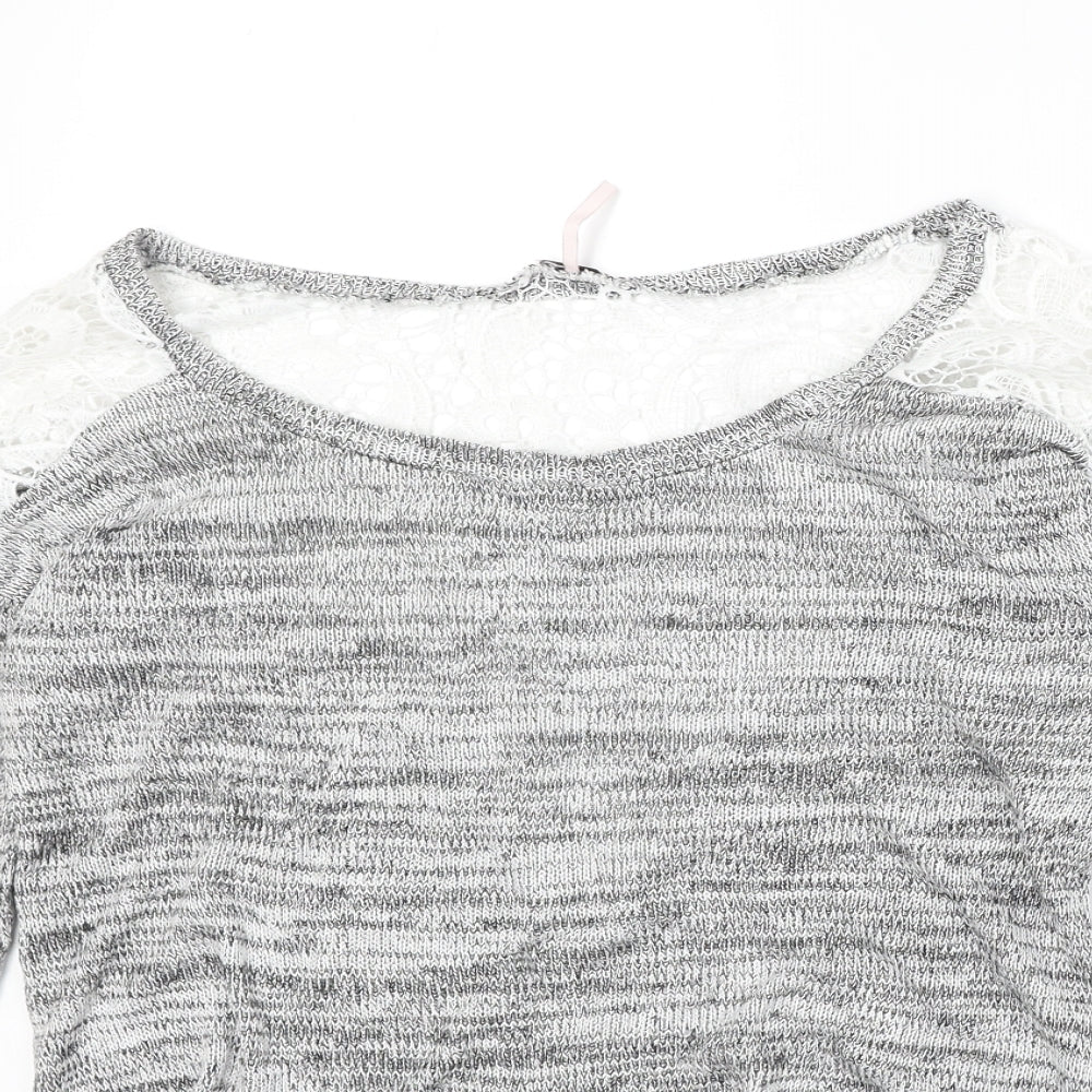 Womens UK Size S Poof Grey Pullover Jumper