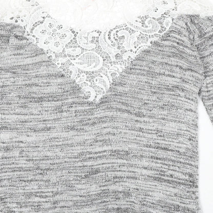 Womens UK Size S Poof Grey Pullover Jumper