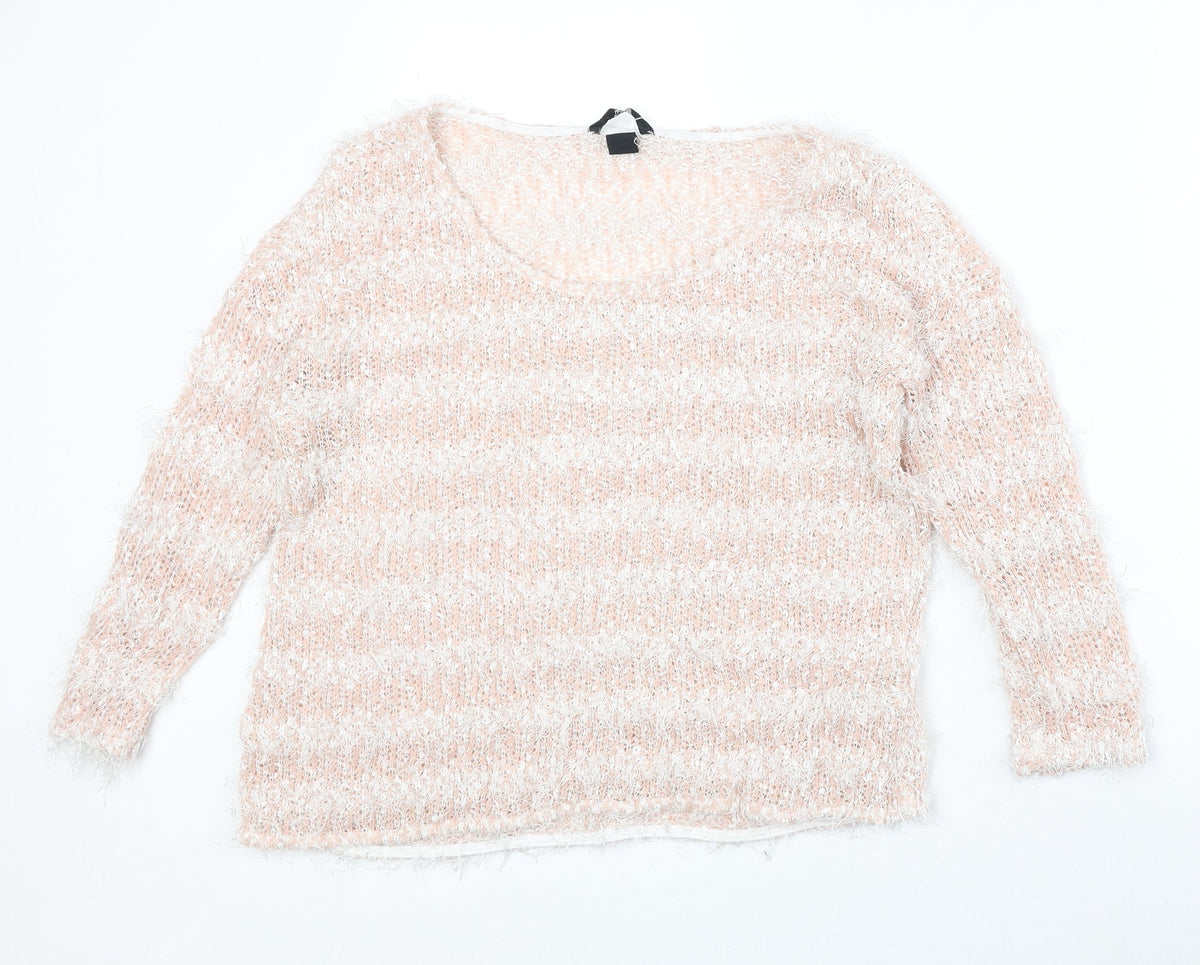 Womens UK Size S H&M Pink Pullover Jumper