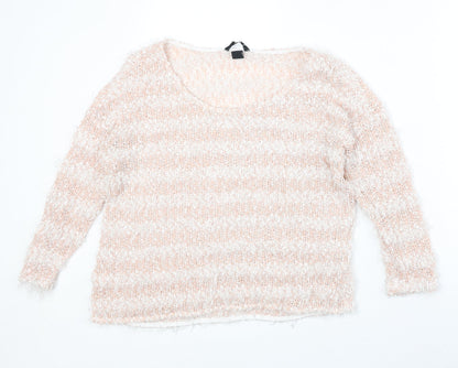 Womens UK Size S H&M Pink Pullover Jumper