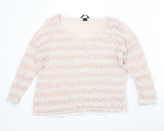 Womens UK Size S H&M Pink Pullover Jumper