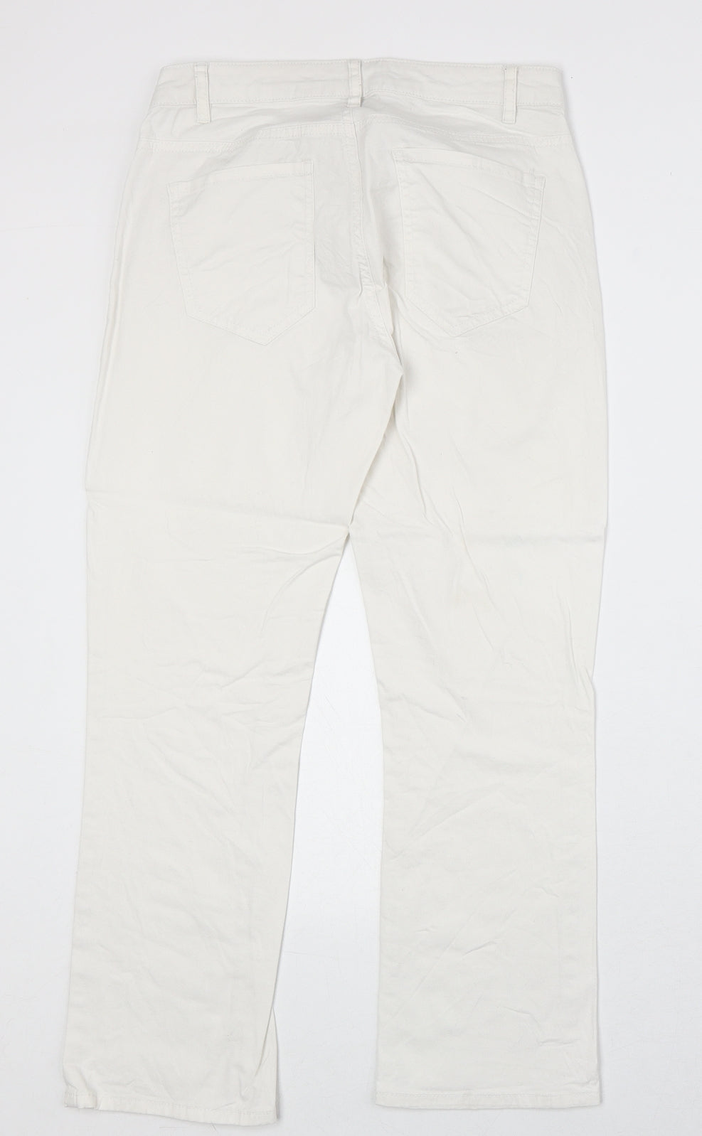 Womens UK Size 8 Lindex Regular Fit Straight White Jeans