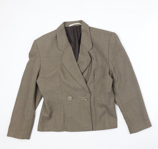 Marks and Spencer Womens Brown Polyester Jacket Blazer Size 14
