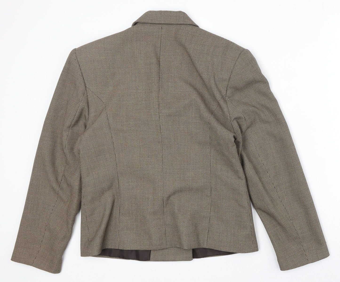 Marks and Spencer Womens Brown Polyester Jacket Blazer Size 14