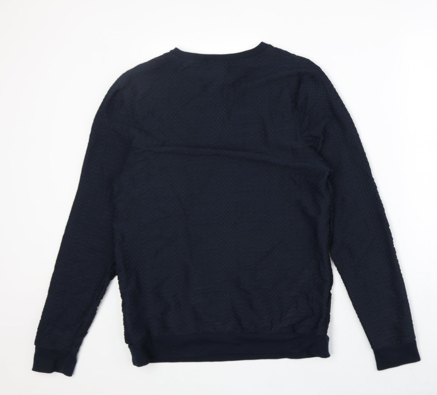 Topman Mens Blue Polyester Pullover Sweatshirt Size S
