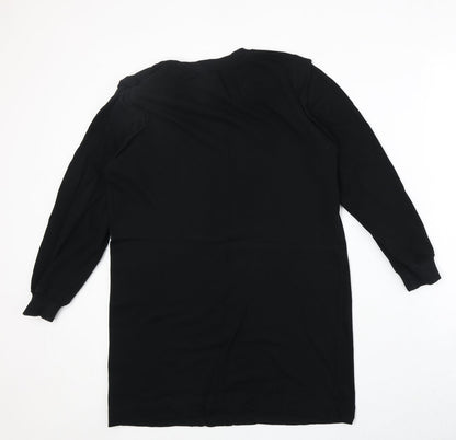 F&F Womens Black Round Neck Polyester Pullover Jumper Size 10