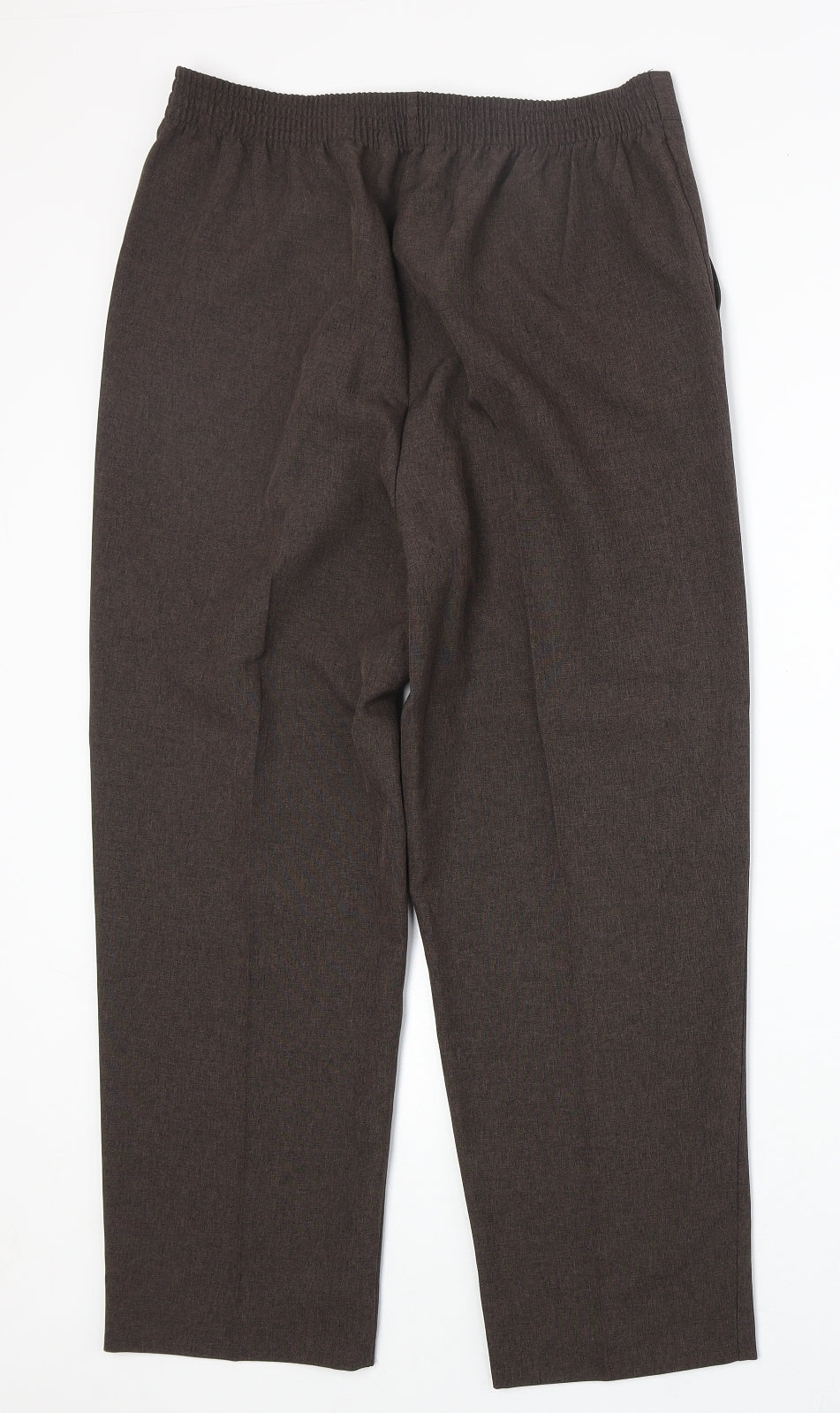 Bonmarché Womens Brown Polyester Trousers Size 12 Regular