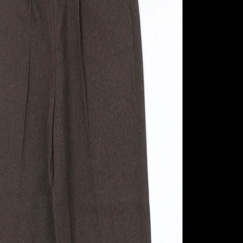 Bonmarché Womens Brown Polyester Trousers Size 12 Regular