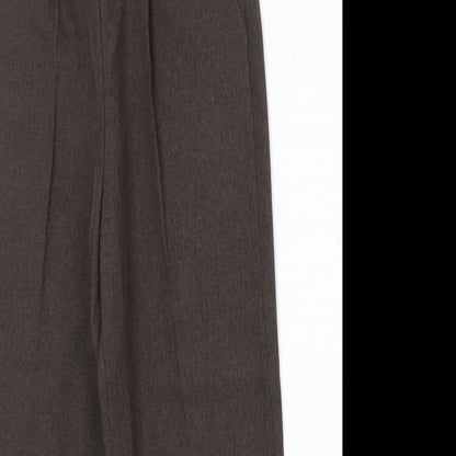 Bonmarché Womens Brown Polyester Trousers Size 12 Regular