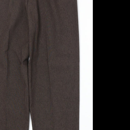 Bonmarché Womens Brown Polyester Trousers Size 12 Regular