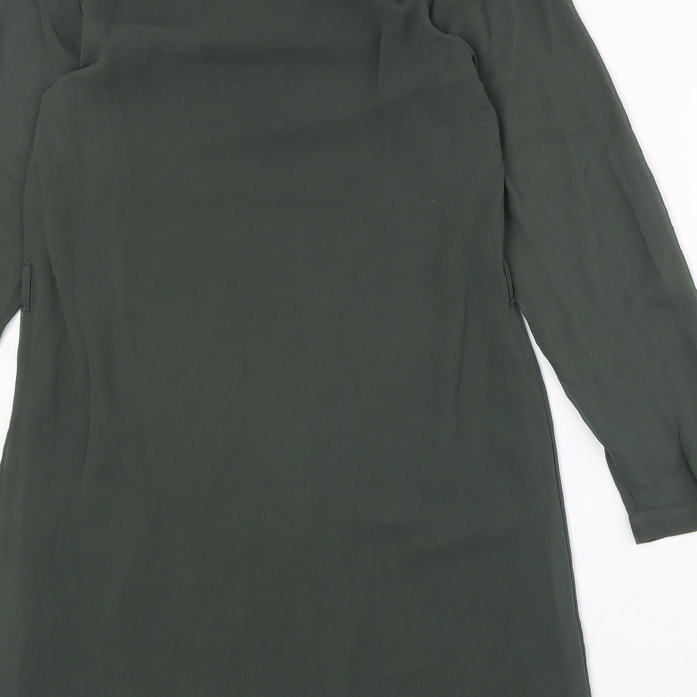 Atmosphere Womens Green Polyester A-Line Size 8 V-Neck Pullover