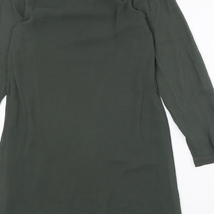 Atmosphere Womens Green Polyester A-Line Size 8 V-Neck Pullover