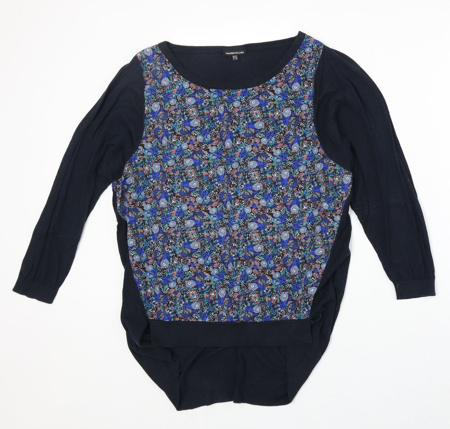 Womens UK Size 10 Warehouse Blue Pullover Jumper