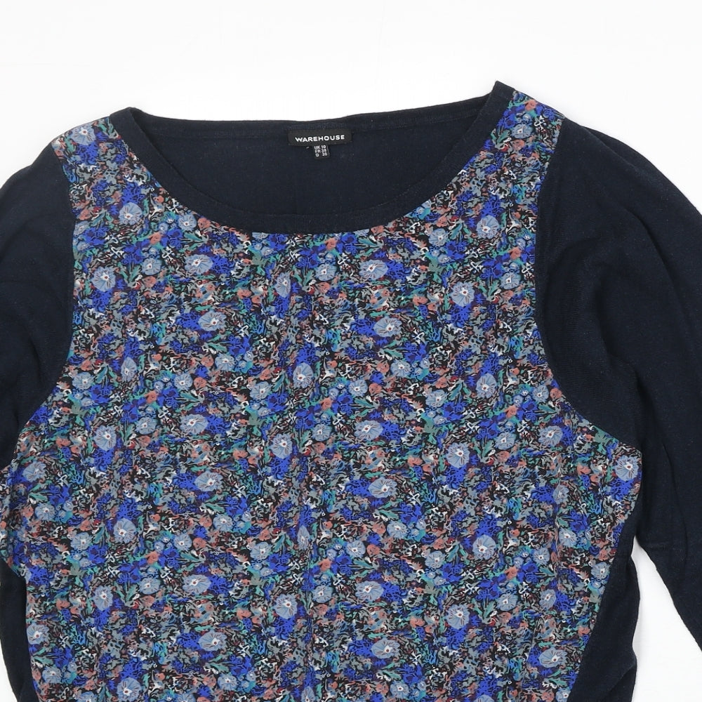 Womens UK Size 10 Warehouse Blue Pullover Jumper