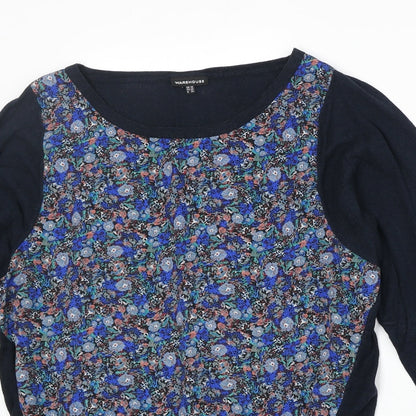 Womens UK Size 10 Warehouse Blue Pullover Jumper