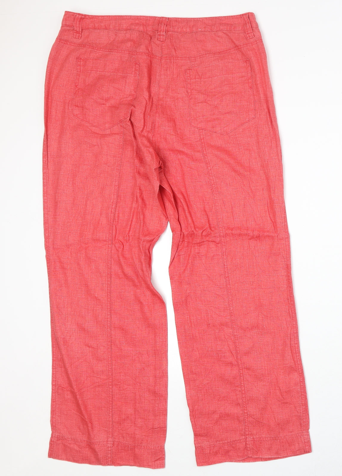 BRAX Womens Pink Polyester Trousers Size 34 in Regular Zip