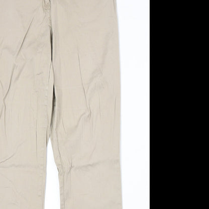 Womens UK Size 30 in Up Fashion Regular Fit Straight Beige Jeans
