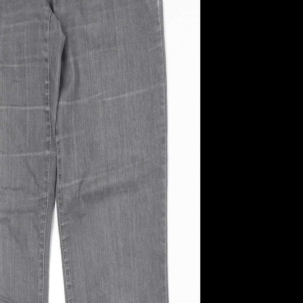 New Collection Womens Green Cotton Straight Jeans Size 10 Regular Zip